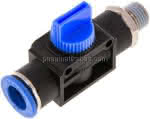 3/2-Wege-Absperrventil R 1/4"-,12mm, Gewindeseite entlüftend