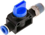 3/2-Wege-Absperrventil R 1/4"-,6mm, Gewindeseite entlüftend