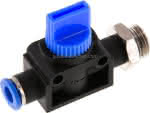 3/2-Wege-Absperrventil G 1/4"- 6mm, Gewindeseite entlüftend