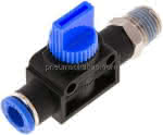 3/2-Wege-Absperrventil R 1/4"-,8mm, Gewindeseite entlüftend