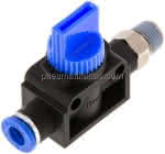 3/2-Wege-Absperrventil R 1/8"-,6mm, Gewindeseite entlüftend