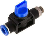 3/2-Wege-Absperrventil G 1/8"- 8mm, Gewindeseite entlüftend