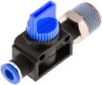 3/2-Wege-Absperrventil R 3/8"-,6mm, Gewindeseite entlüftend