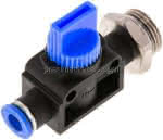 3/2-Wege-Absperrventil G 3/8"-,6mm, Gewindeseite entlüftend