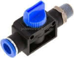 3/2-Wege-Absperrventil R 1/4"-,10mm, Schlauchseite entlüftend