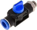 3/2-Wege-Absperrventil G 1/4"- 12mm, Schlauchseite entlüftend