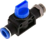 3/2-Wege-Absperrventil G 1/4"- 8mm, Schlauchseite entlüftend