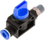 3/2-Wege-Absperrventil R 1/8"-,6mm, Schlauchseite entlüftend