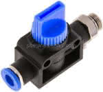 3/2-Wege-Absperrventil G 1/8"- 6mm, Schlauchseite entlüftend