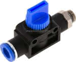 3/2-Wege-Absperrventil G 1/8"- 8mm, Schlauchseite entlüftend