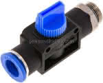 3/2-Wege-Absperrventil G 3/8"-,12mm, Schlauchseite entlüftend