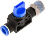 3/2-Wege-Absperrventil R 3/8"-,8mm, Schlauchseite entlüftend