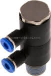 Steck-Mehrfachverteiler, 2-,fach R 1/4"-4mm, IQS-Standard