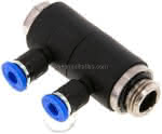 Steck-Mehrfachverteiler, 2-,fach G 1/4"-4mm, IQS-Standard