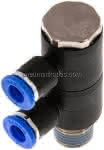 Steck-Mehrfachverteiler, 2-,fach R 1/4"-6mm, IQS-Standard