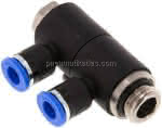 Steck-Mehrfachverteiler, 2-,fach G 1/4"-6mm, IQS-Standard