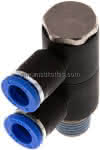 Steck-Mehrfachverteiler, 2-,fach R 1/4"-8mm, IQS-Standard