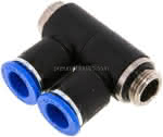 Steck-Mehrfachverteiler, 2-,fach G 3/8"-12mm, IQS-Standard