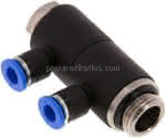 Steck-Mehrfachverteiler, 2-,fach G 3/8"-6mm, IQS-Standard
