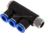 Steck-Mehrfachverteiler, 3-,fach R 1/2"-12mm, IQS-Standard