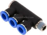 Steck-Mehrfachverteiler, 3-,fach R 1/4"-10mm, IQS-Standard