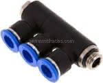 Steck-Mehrfachverteiler, 3-,fach G 1/4"-10mm, IQS-Standard