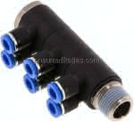 Steck-Mehrfachverteiler, 6-,fach R 3/8"-6mm, IQS-Standard