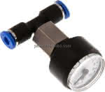 Manometer 0 - 10bar, 4mm,Schlauch, IQS-Standard