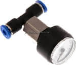Manometer 0 - 16bar, 4mm,Schlauch, IQS-Standard
