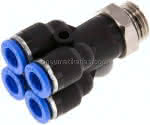 Steckanschluss-Mehrfachvert. G,1/4"-6mm, IQS-Standard