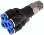 Steckanschluss-Mehrfachvert. R,1/8"-4mm, IQS-Standard