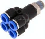 Steckanschluss-Mehrfachvert. R,1/8"-6mm, IQS-Standard