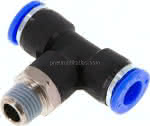 T-Steckanschluss NPT 1/4"-3/8",(9,52 mm), IQS-Inch