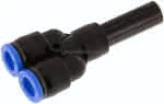 Y-Steckanschluss 10mm,Stecknippel, 8mm Schlauch