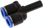 Y-Steckanschluss 12mm,Stecknippel, 12mm Schlauch