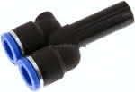 Y-Steckanschluss 12mm,Stecknippel, 10mm Schlauch