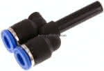 Y-Steckanschluss 6mm,Stecknippel, 6mm Schlauch