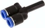 Y-Steckanschluss 8mm,Stecknippel, 8mm Schlauch