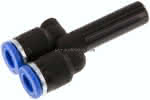 Y-Steckanschluss 8mm,Stecknippel, 6mm Schlauch