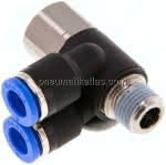 Y-Winkel-Steckanschluss, I/A R,1/8"-6mm, IQS-Standard