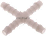 Kreuz-Schlauchverbinder 6 (1/,4")mm, POM