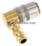 Temperierkupplungsdose (Winkel,90°) 13mm Zapfen, 12,7mm Push-