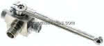Hochdruck-3-Wege Kugelhahn, L-,Bohrung, 12 S (M20x1,5), 0 - 5