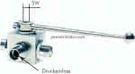 Hochdruck-3-Wege Kugelhahn, L-,Bohrung, 25 S (M36x2), 0 - 400