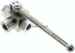 Hochdruck-3-Wege Kugelhahn, L-,Bohrung, G 3/8", 0 - 500bar