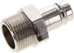 Kupplungsstecker (NW15) G 1"( AG), Messing vernickelt