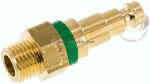 Kupplungsstecker (NW5) G 1/4"(,AG), grün, Kreis Ø 10,5 mm