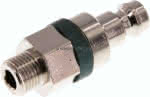 Kupplungsstecker (NW5) G 1/8"(,AG), Messing vernickelt