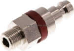 Kupplungsstecker (NW5) G 1/8"(,AG), Messing vernickelt