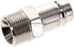 Kupplungsstecker (NW15) G 3/4" (AG), Messing vernickelt